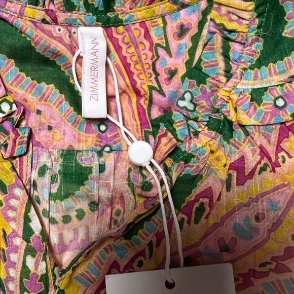 NWT Zimmerman Kids Teddy Paisley Print Tiered Dress - Picture 3 of 13